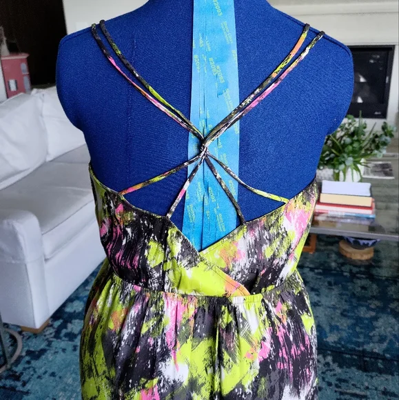 Bar III Multicolor paint splatter dress, size Large - Picture 3 of 6